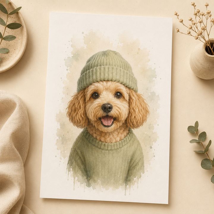 Funny pet portrait style